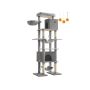 Kissan raapimapuu 78x48x201cm, harmaa/beige