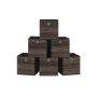 6 laatikon setti 30x30x30cm, tummanruskea