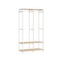 Открытый шкаф 40x94,5x180 см., белый/светло-коричневый
