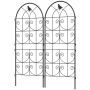 Набор из 2 опор для растений Outsunny 50x120см, черного цвета