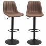 2 kpl Homcom baarituolia 43x46,5x110cm, musta/ruskea väri
