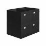 4 laatikon setti 40x30x25cm, musta