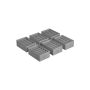 Набор из 6 органайзеров для хранения одежды 42x30x17 см., серый