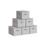 6 laatikon setti 40x30x25cm, harmaa