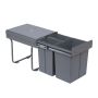Jäteastiat Homcom 48x34.2x41.8cm., harmaa