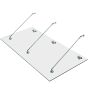 Läpinäkyvä ovisuoja Homcom 200x90x1,2cm, hopeanväri