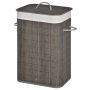 Корзина для белья 43L Homcom 43x32x61см, тёмно-серый/белый