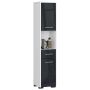 Высокий шкафчик для ванной комнаты NORE Fin, белый/темно-серый