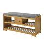 Eteisen penkki 91x34x45cm., vaaleanruskea/harmaa