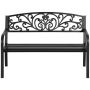 Садовая скамейка Outsunny 127x60x87 см, черная.