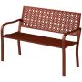 Садовая скамейка Outsunny 127x63x85 см, красная.