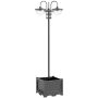 Садовый светильник на солнечной батарее Outsunny 60x60x189см, черного цвета