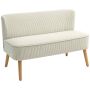 Sohva Homcom 117x56,5x77cm, kerma/vaaleanruskea väri