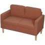 Sohva Homcom 117x63x79cm., oranssi/vaaleanruskea