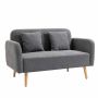 Sohva Homcom 130x70x80cm, harmaa/vaaleanruskea väri