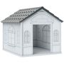 Будка для собак PawHut 65x75,7x63см, бело-серого цвета