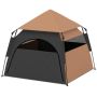 Koiran teltta PawHut 120x120x106cm, musta/ruskea
