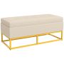 Penkkivarasto Homcom 110x44x49cm, hiekan/kullanvärinen