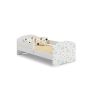 Детская кровать Luk с матрасом и защитным бортиком, 164 см x 85 см x 63 см, небесно-голубого цвета.