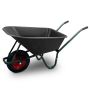 Puutarhakottikärryt, 100 litran tilavuus, PVC:tä, jopa 250 kg, musta