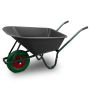 Puutarhakottikärryt, 100 litran tilavuus, PVC:tä, jopa 250 kg, musta