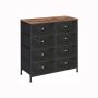 Lipasto 8 laatikkoa LVT24H, ruskea/musta