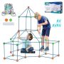 Детский конструктор «Крепость», 120 деталей, развивающая STEM-игрушка, для детей от 4 до 8 лет.