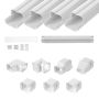 Koristeellinen valkoinen PVC-putkisuojus, 76,2x4830 mm, lämpöpumpuille