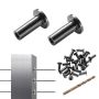 T316 ruostumattomasta teräksestä valmistetut mustat suojaholkit, 3,2 mm, 101 kpl.