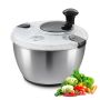 Ruostumattomasta teräksestä valmistettu salaattilingo, 4,75 l, yhdellä kädellä kuivattava