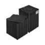 Lukittava musta PP-salausmatto 12x12 tuumaa, 50 kpl.