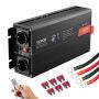 Sinimuotoinen 2000 W:n invertteri 12 V:sta 230 V:iin, jossa on 2 pistorasiaa ja USB