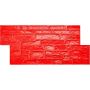 Betoninen leimasintyyny, 28x12x0,6 cm, punainen, kivi- ja liuskekivikuvio