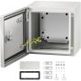 Стальная электромонтажная коробка NEMA 4X, 20x20x15 см, степень защиты IP66 от воды и пыли.