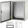 Стальная электромонтажная коробка NEMA 4X, 40x30x20 см, степень защиты IP66 от воды.