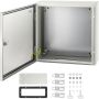 Стальная электромонтажная коробка NEMA 4X, 50x50x15 см, степень защиты IP66, водонепроницаемая и пылезащитная, для наружного/внутреннего применения.