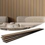 Puiset akustiset MDF-seinäpaneelit, 19,9 x 234 cm, vaalea tammi