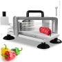 Ruostumattomasta teräksestä valmistettu tomaattiviipaloija kaupalliseen käyttöön, 1/4 tuumaa, manuaalinen