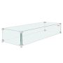 Ветрозащитный экран для костра из стекла, 38x10,5x6 дюймов, прозрачное закаленное стекло.