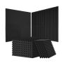 Акустические поролоновые панели, 52 шт., 12x12x1 дюйм, черные, огнестойкие.