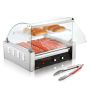 Sähköinen 30-osainen hot dog -friteerauskeitin rullagrillillä, 2,2 kW