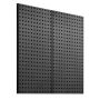 Metalliset rei'itetyt taulut 24x12", musta, seinäjärjestäjä, 2 kpl.