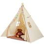 Lasten leikkiteltta matolla, beige, 1-5-vuotiaille lapsille