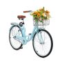 Cruiser-pyörä 26", 1 vaihde, vaaleansininen, matkalaukulla