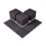 Lukittavat muoviset terassilaatat, 54 kpl, 30 x 30 cm, tummanruskeat