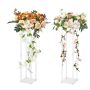 2 подставки для свадебных цветов высотой 31,5 дюйма с акриловым покрытием, колонны для ваз Т-образной формы