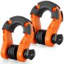D-muotoinen 3/4" seosteräksinen puristin eristeillä, 2 kpl, oranssi