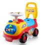 Детская машинка-каталка для детей 1-3 лет, с музыкальным рулем и ящиком для хранения.