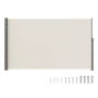 Sisäänvedettävä sivumarkiisi 196 cm x 293 cm, vedenpitävä beige terassikatos