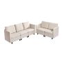 Modulaarinen 5-paikkainen sohva säilytystilalla, beige